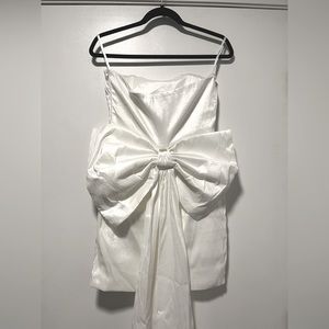 Lovely day white strapless dress. New with tags, size Medium